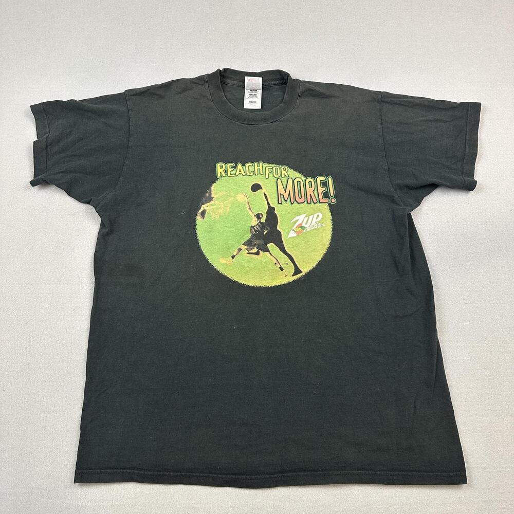 Fruit Of The Loom Shirt Men XL Black Graphic Heavyweight Crewneck T-Shirt